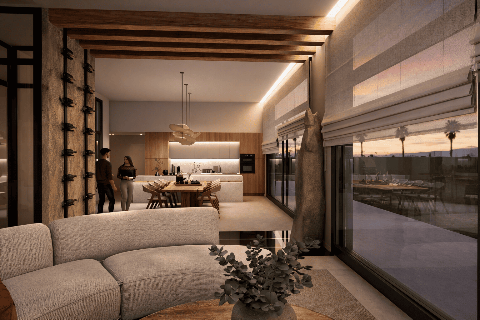 Punctum Interiors, kitchen render from a private residence