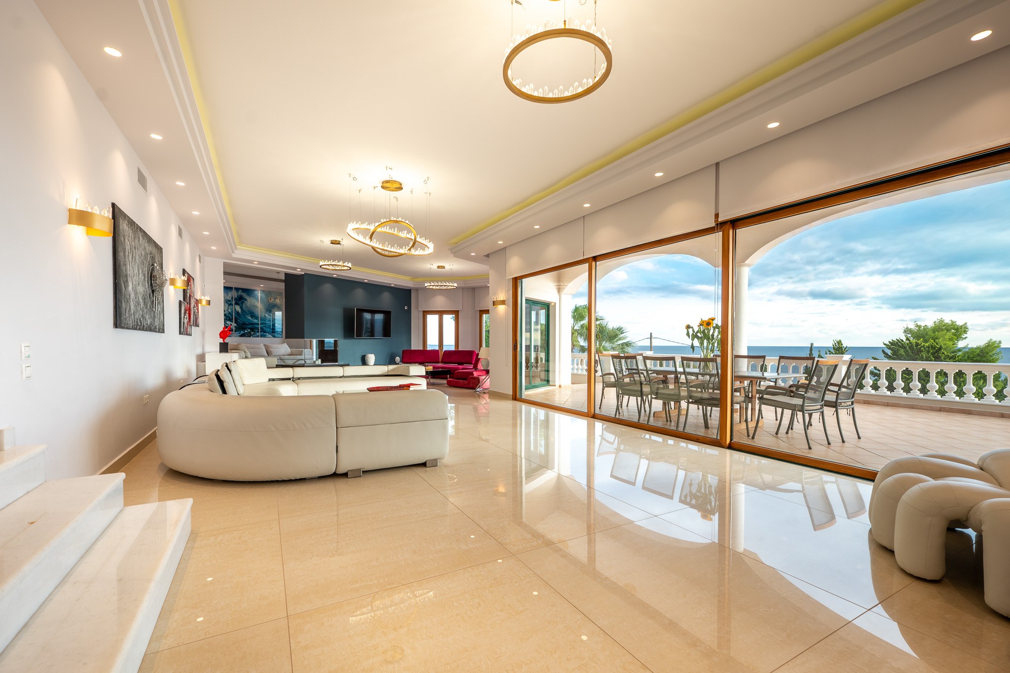 Villa Rafaella, main living room with sea view