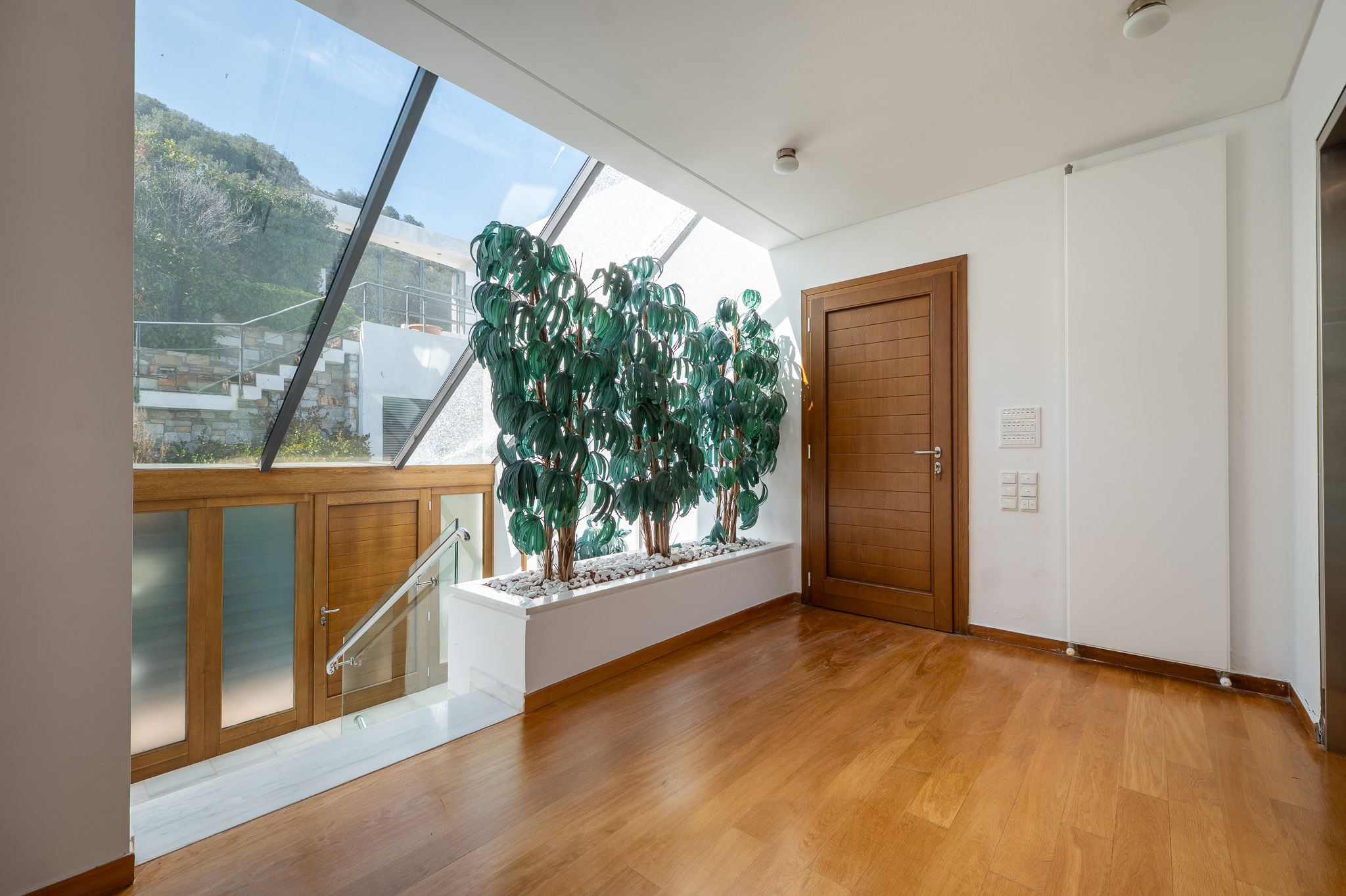 Villa Selene, upper entry hall with skylight